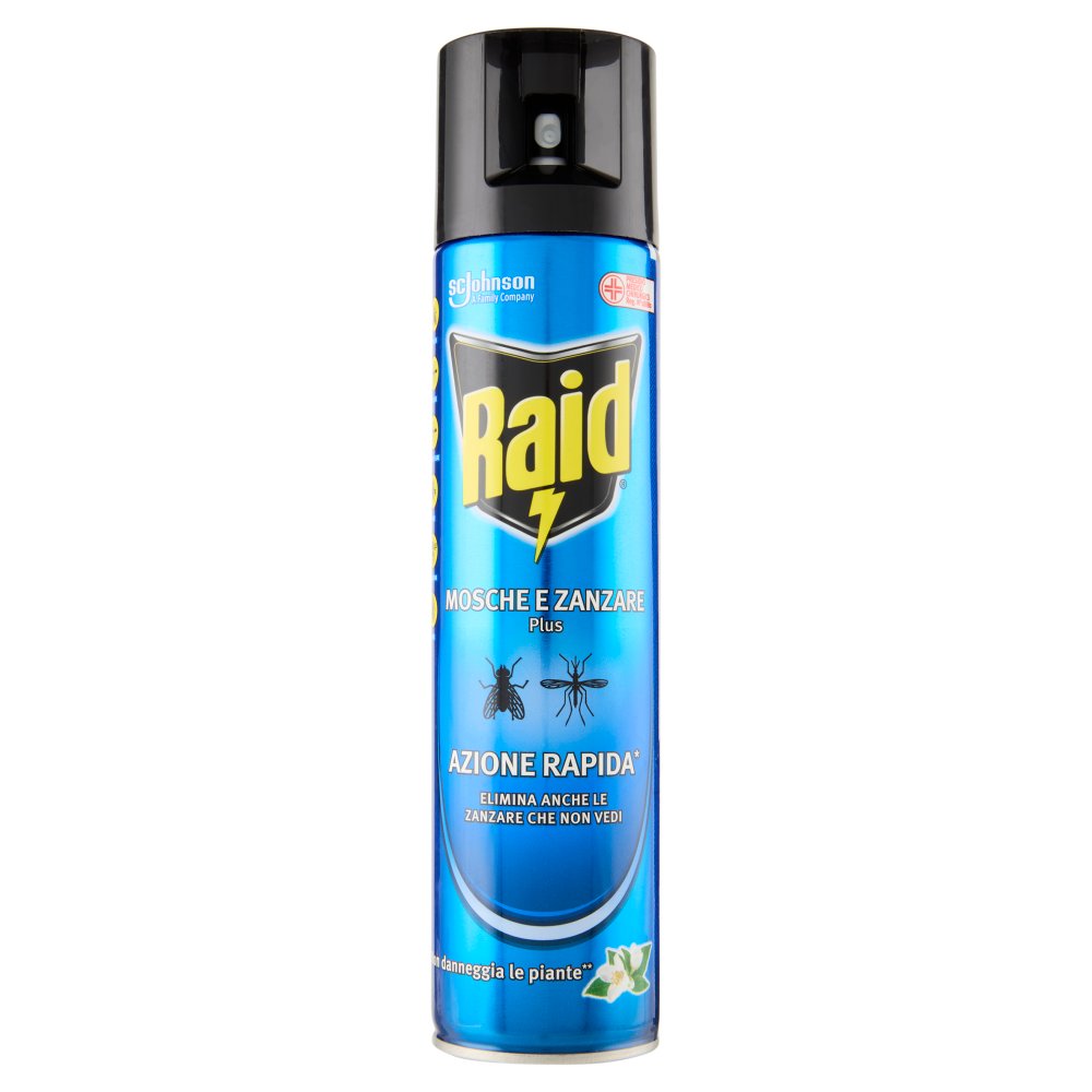 Raid Insetticida Spray Contro Mosche e Zanzare Ml.400
