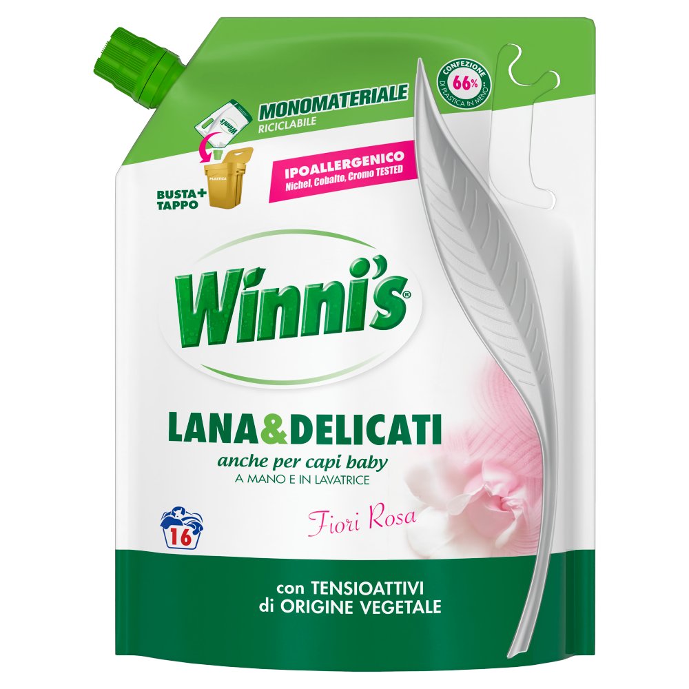 Winni's Bucato Lavatrice 2 in1 Naturel Baby Ipoallergenico 16 Lavaggi Ml.800