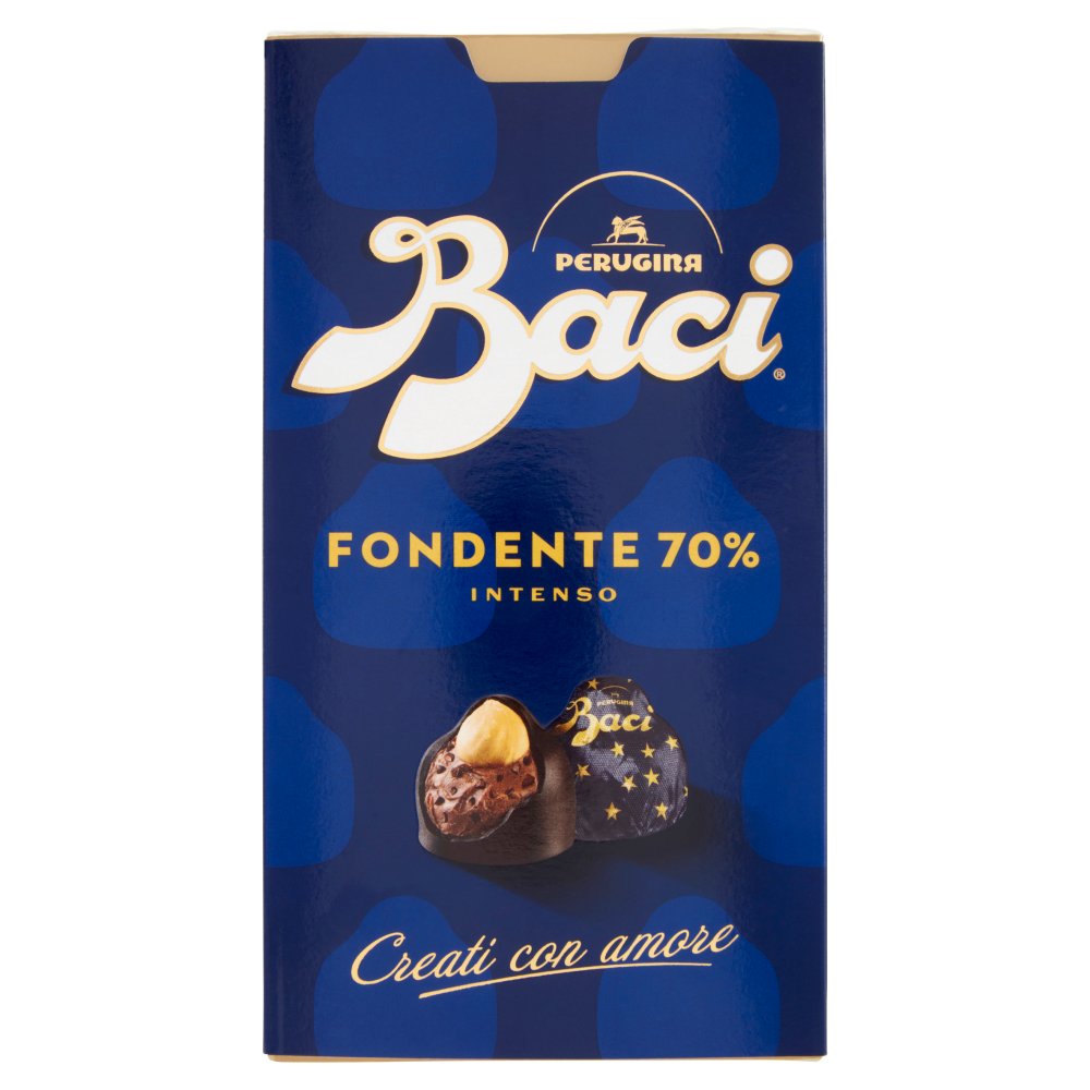 Baci Perugina Cioccolatini Fondenti 70% Ripieni al Gianduia Gr.200