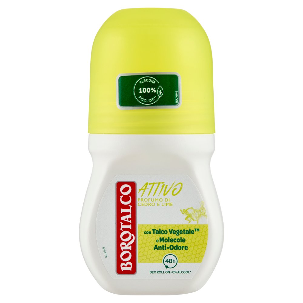 Borotalco Deodorante Roll On Attivo al Profumo di Cedro e Lime Ml.50