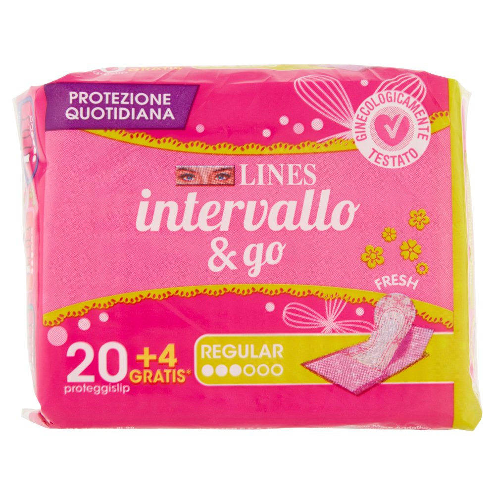 Lines Intervallo Fresh Proteggislip Ripiegato Pz.20+4
