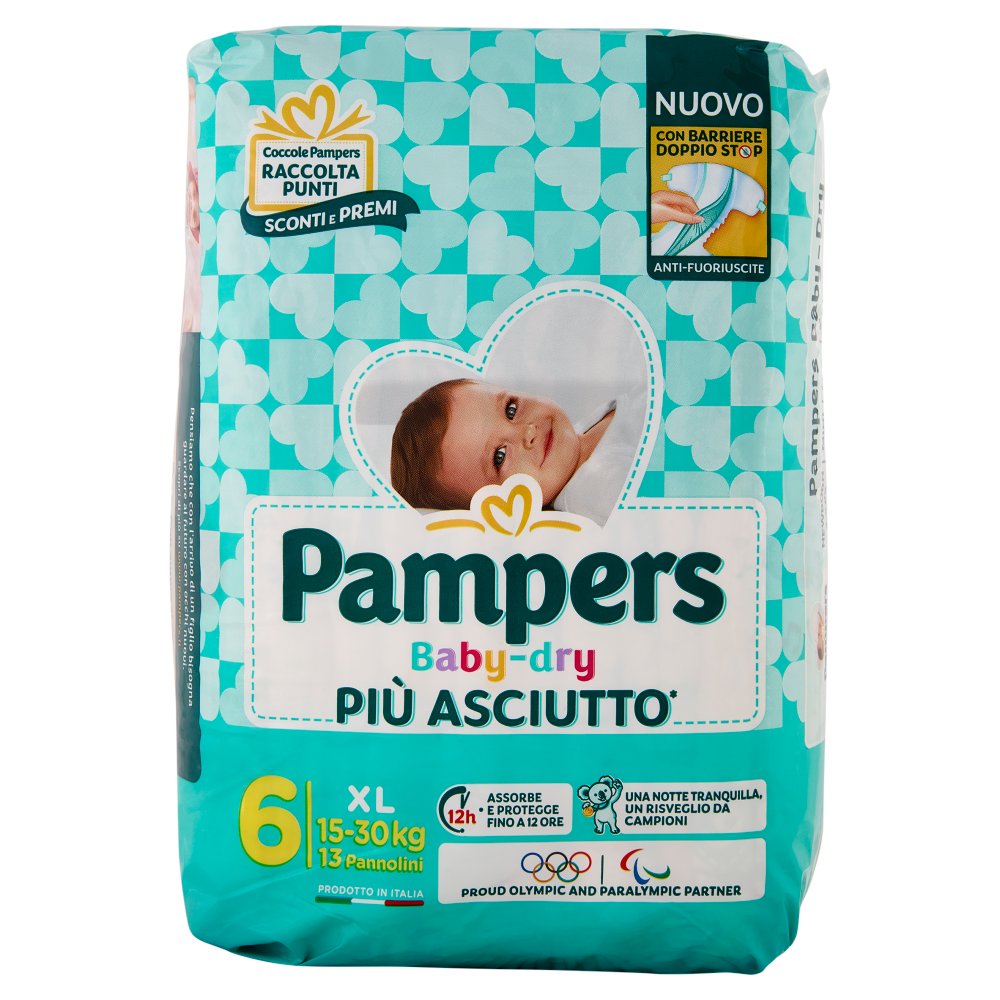 PAMPERS PANNOLINI BABY DRY EXTRA LARGE