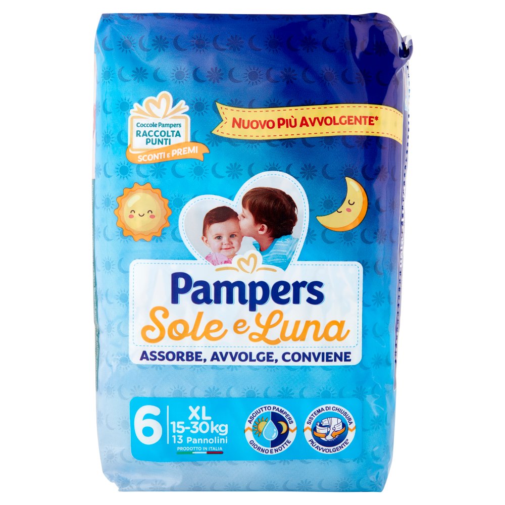 PAMPERS PANNOLINI SOLE&LUNA EXTRA LARGE