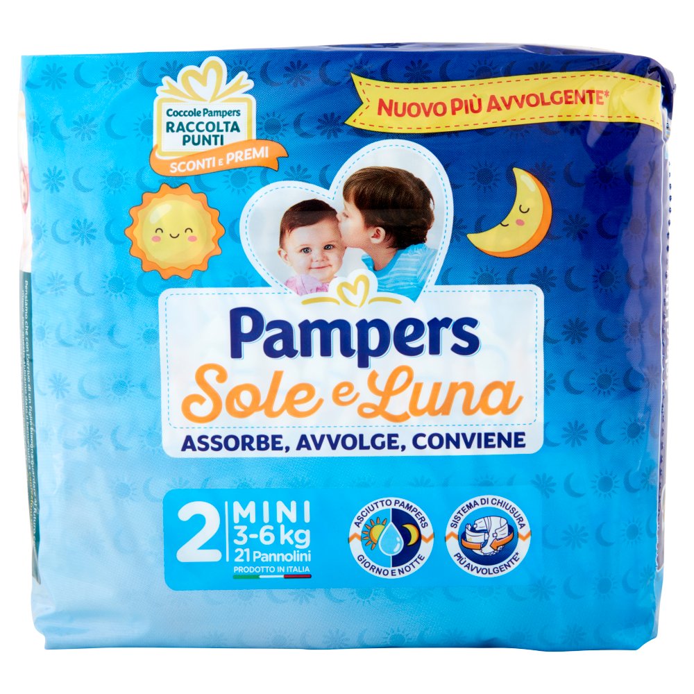 Pampers Pannolini Sole e Luna Taglia 2 da 3 a 6 Kg