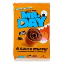 Mr.Day Super Muffin al Cacao con Ripieno di Crema al Cioccolato Pz.6 Gr.300