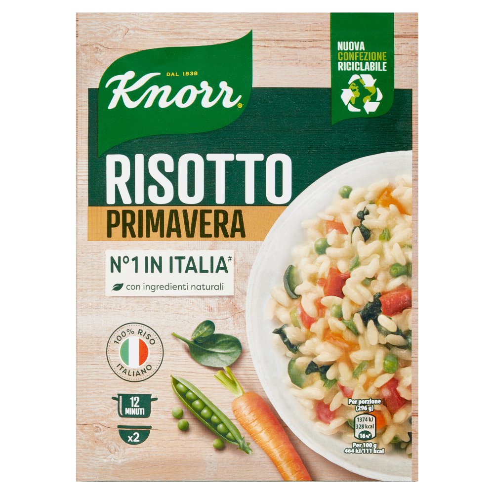 Knorr Risotteria Risotto Primavera Piu’ Cremoso Gr.175
