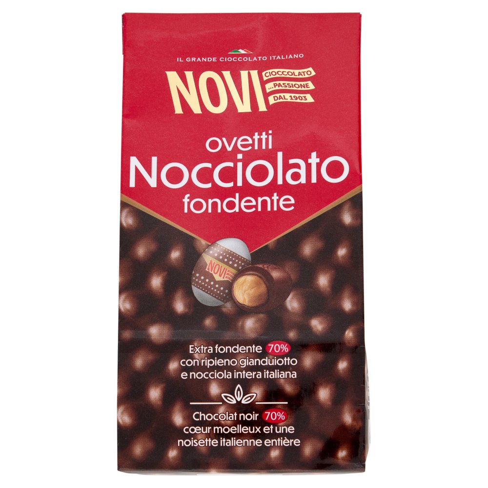 Novi Ovetti Nocciolato Fondente Extra fondente 70% Gr.145
