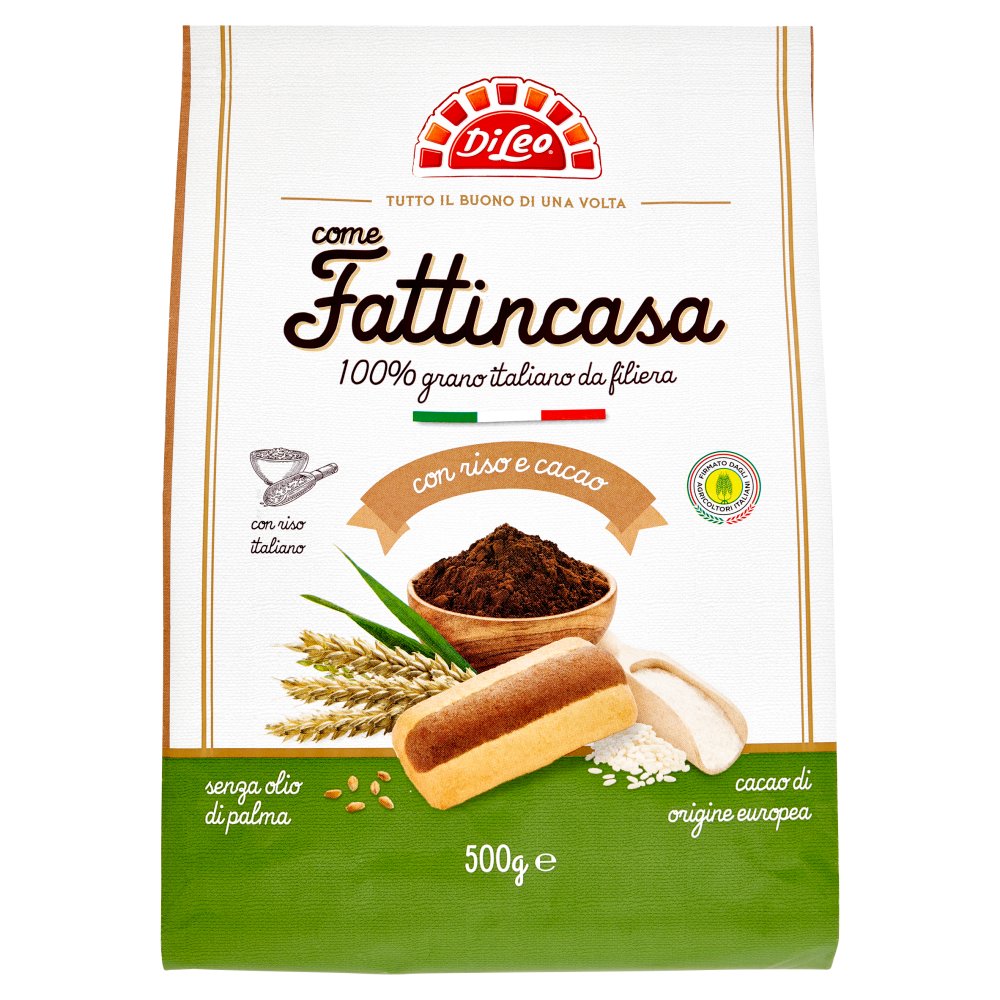 Di Leo Biscotti Come Fattincasa con Riso e Cacao Gr.500