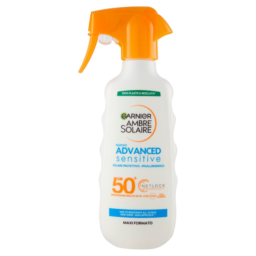 Garnier Ambre Solaire Spray Protezione Solare Acqua UV Arricchita Con Aloe Vera IP 20 Ml.150