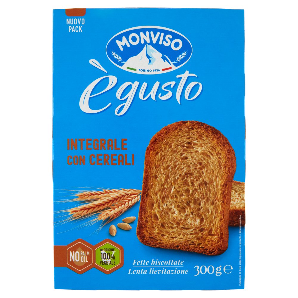 Monviso ègusto Fette Biscottate Integrali con Cereali Gr.300