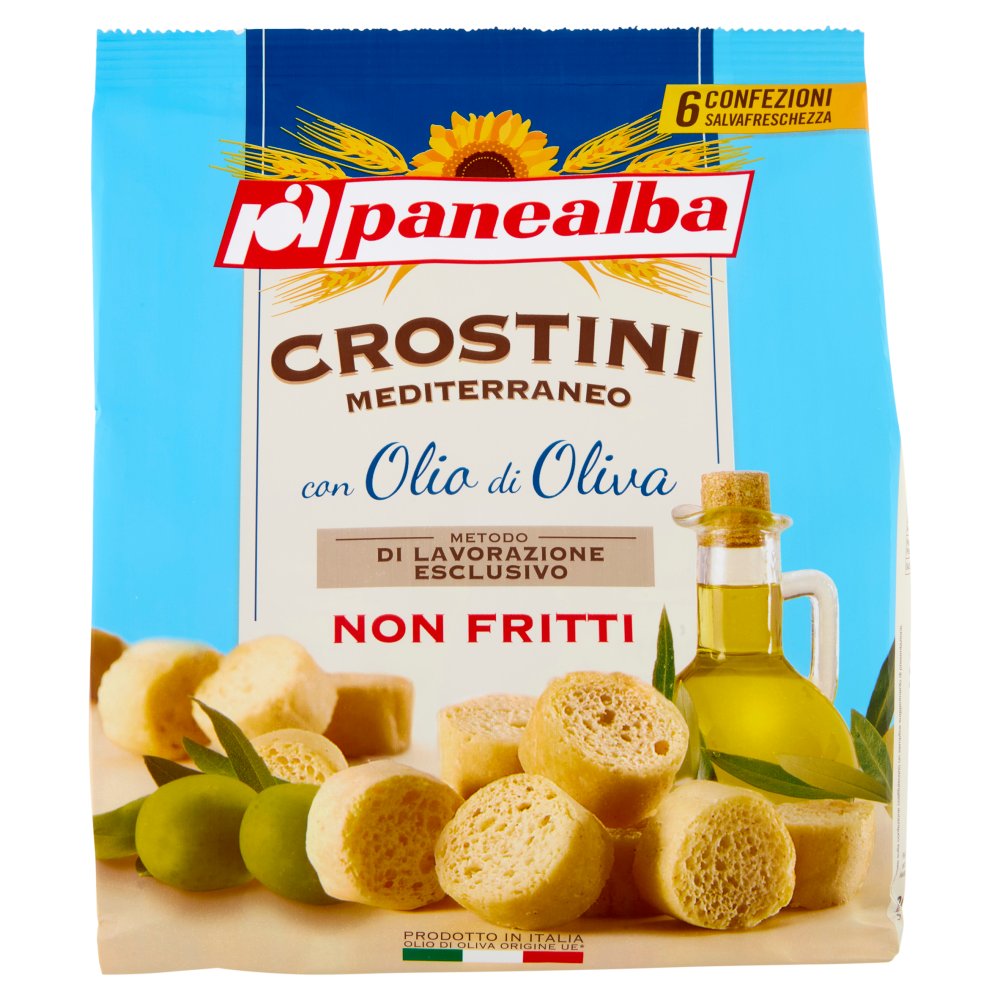 Panealba Crostini Mediterranei con Olio di Oliva Pz.6 X Gr.30