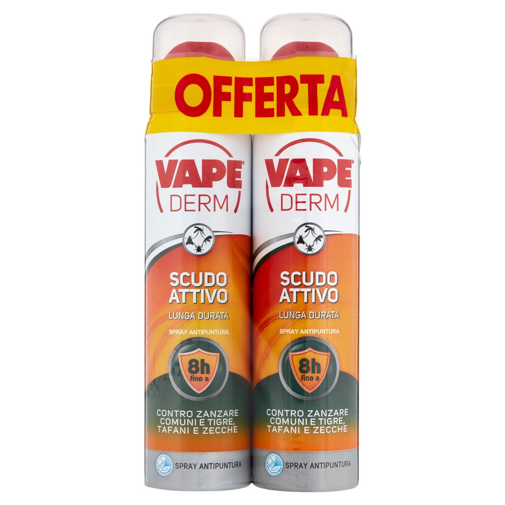 Vape Derm Repellente Spray Scudo Attivo Antipuntura Pz.2 Ml.100
