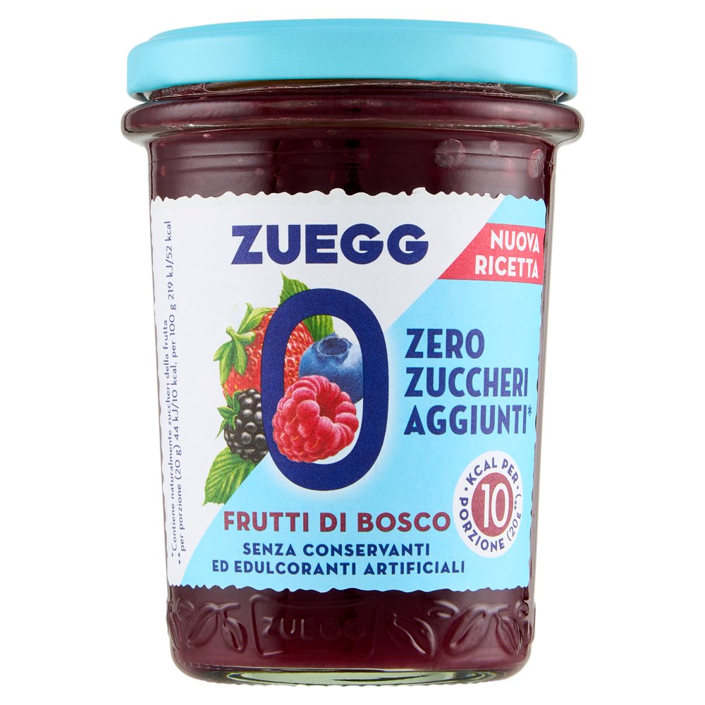 Zuegg Confettura di Frutti di Bosco Zero Zuccheri Aggiunti Gr.220