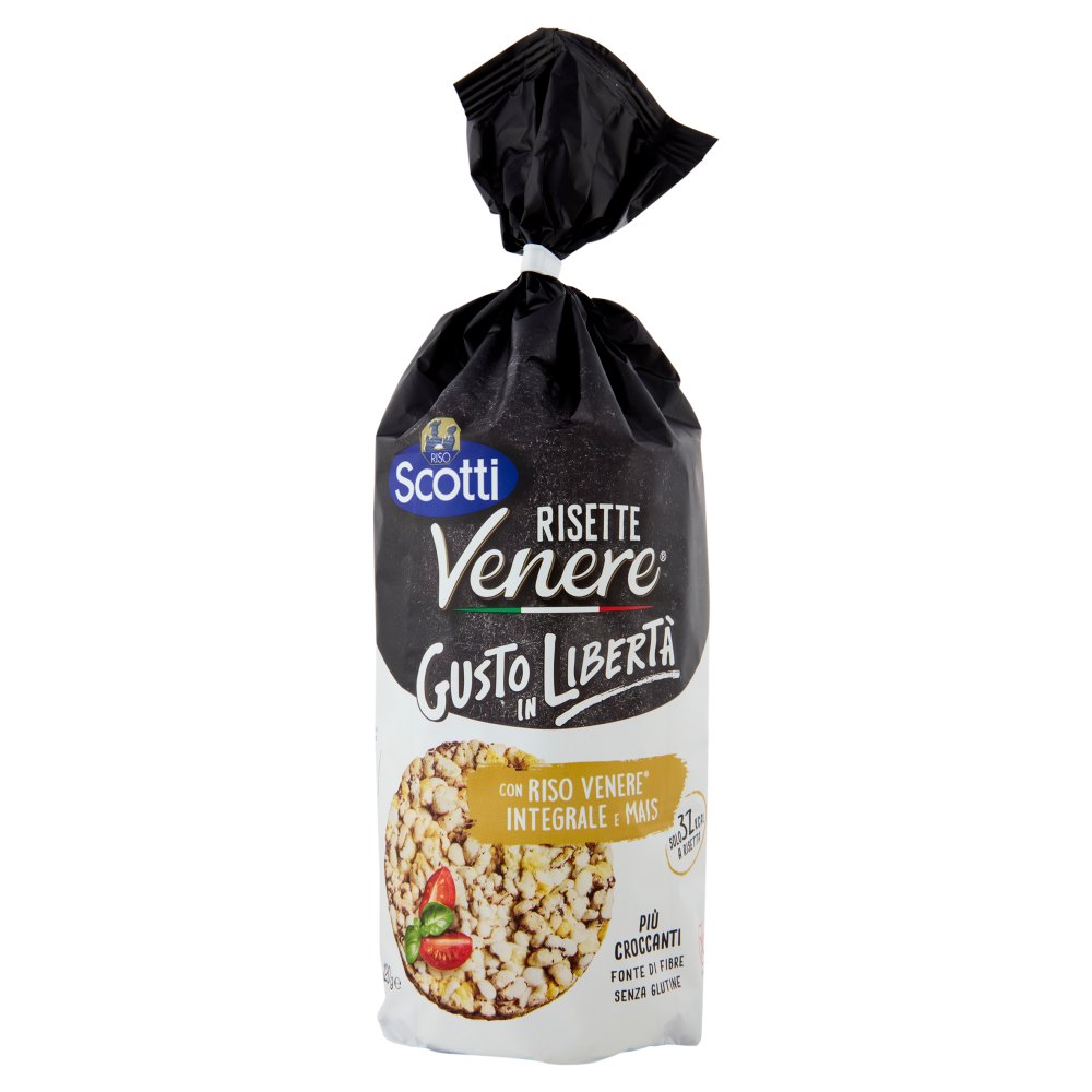 Riso Scotti Risette Venere Snack con Riso Venere Integrale e Mais Gr.120