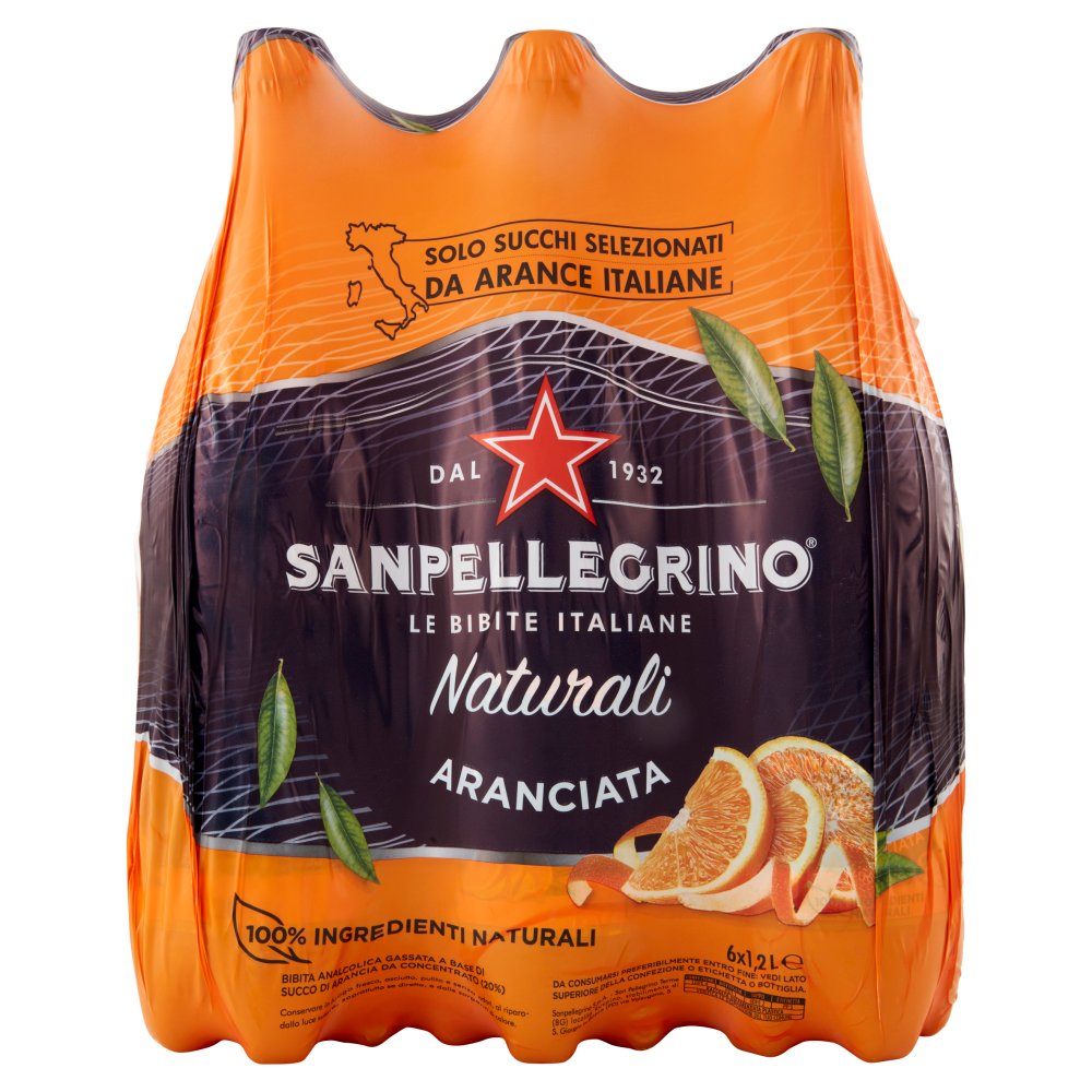 Sanpellegrino Naturali Aranciata Bottiglia Lt.1,2