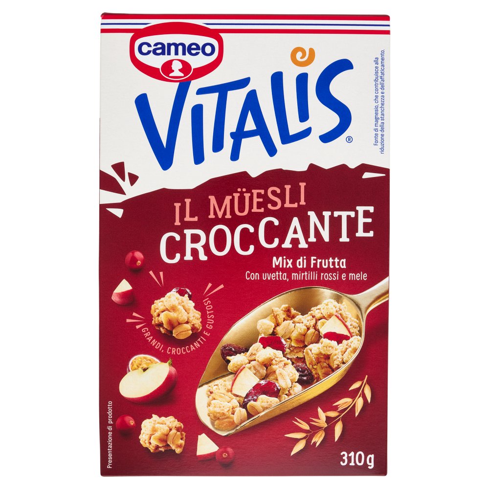 Cameo Vitalis Müesli Croccante con Mix di Frutta Gr.310