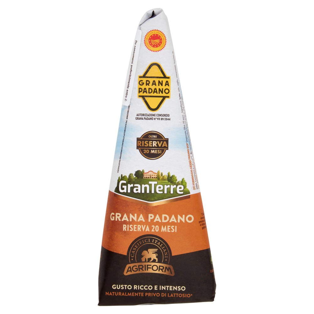 Agriform GranTerre Grana Padano Riserva 20 Mesi Porzione da Gr.200