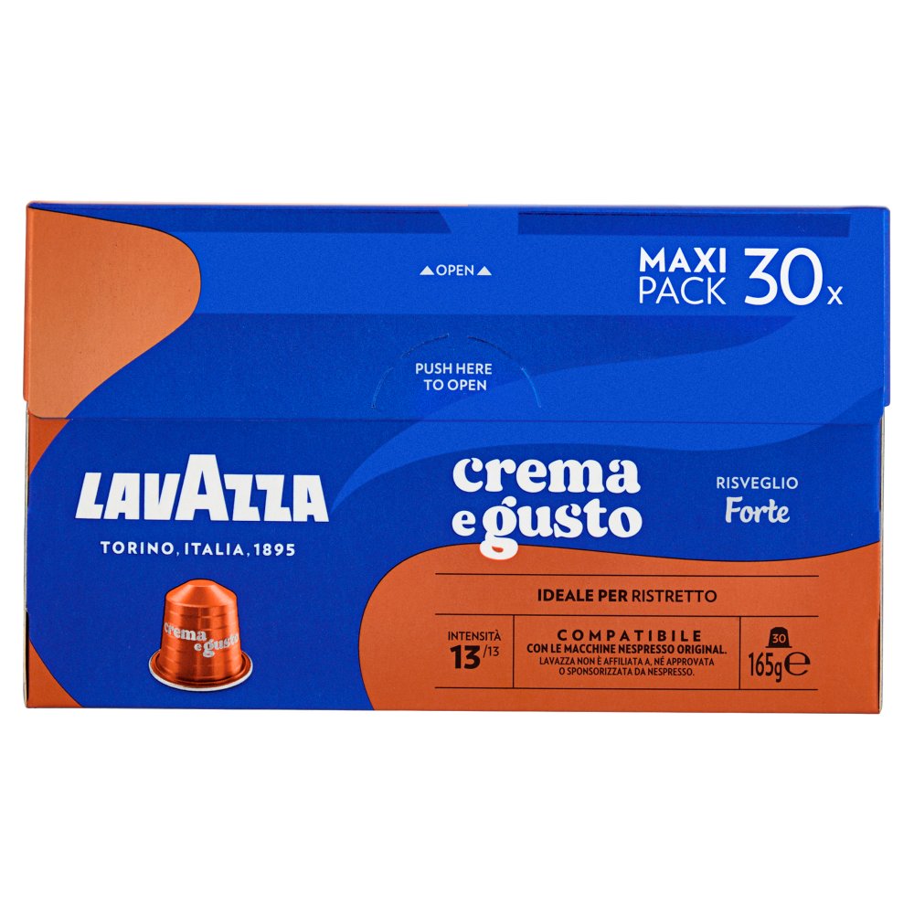 Lavazza Capsule Compatibili Nespresso Original Crema e Gusto Forte Pz.30 Gr.165