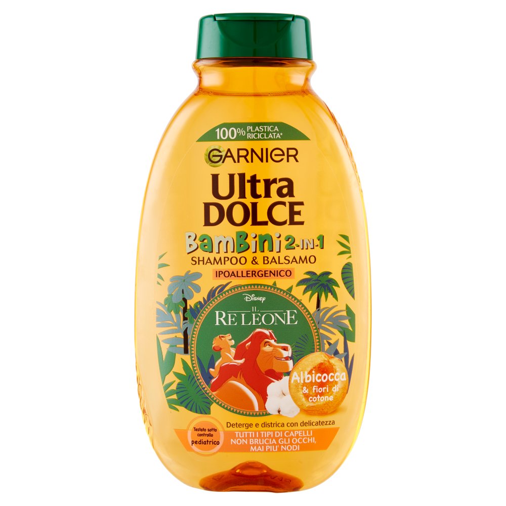 Garnier Ultra Dolce Shampoo Bambini 2 in 1 all'Albicocca e Fiori di Cotone Ml.250