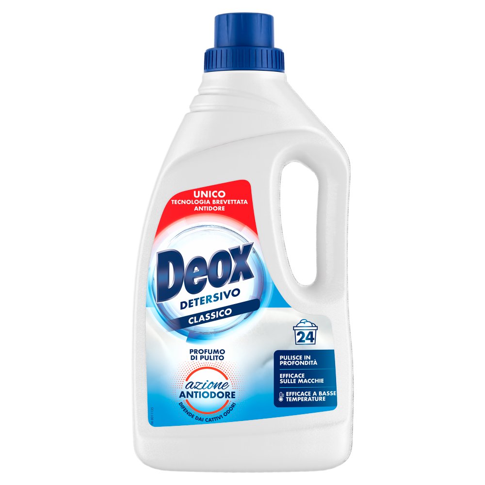 Deox Detersivo Lavatrice Liquido Classico 24 Lavaggi Ml.1200