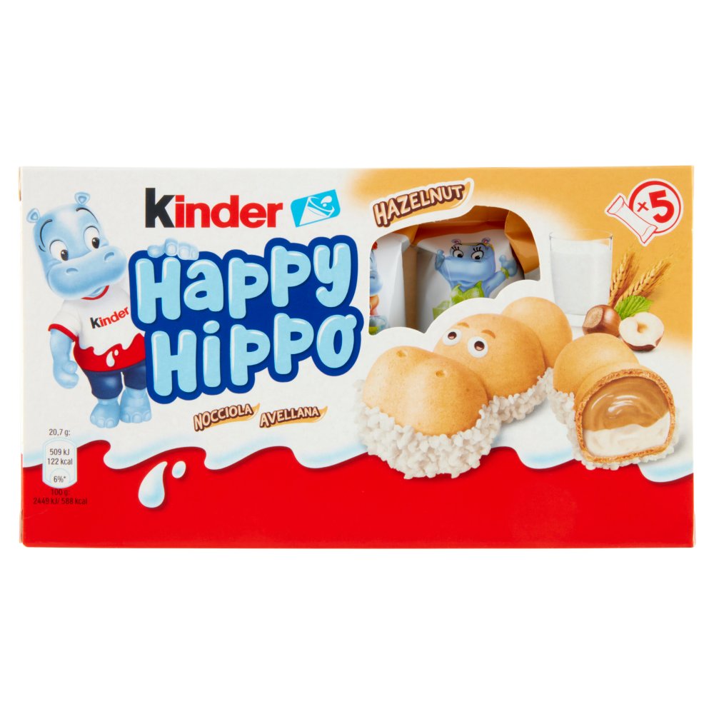 Kinder Happy Hippo Nocciola Pz.5 x Gr.20,7