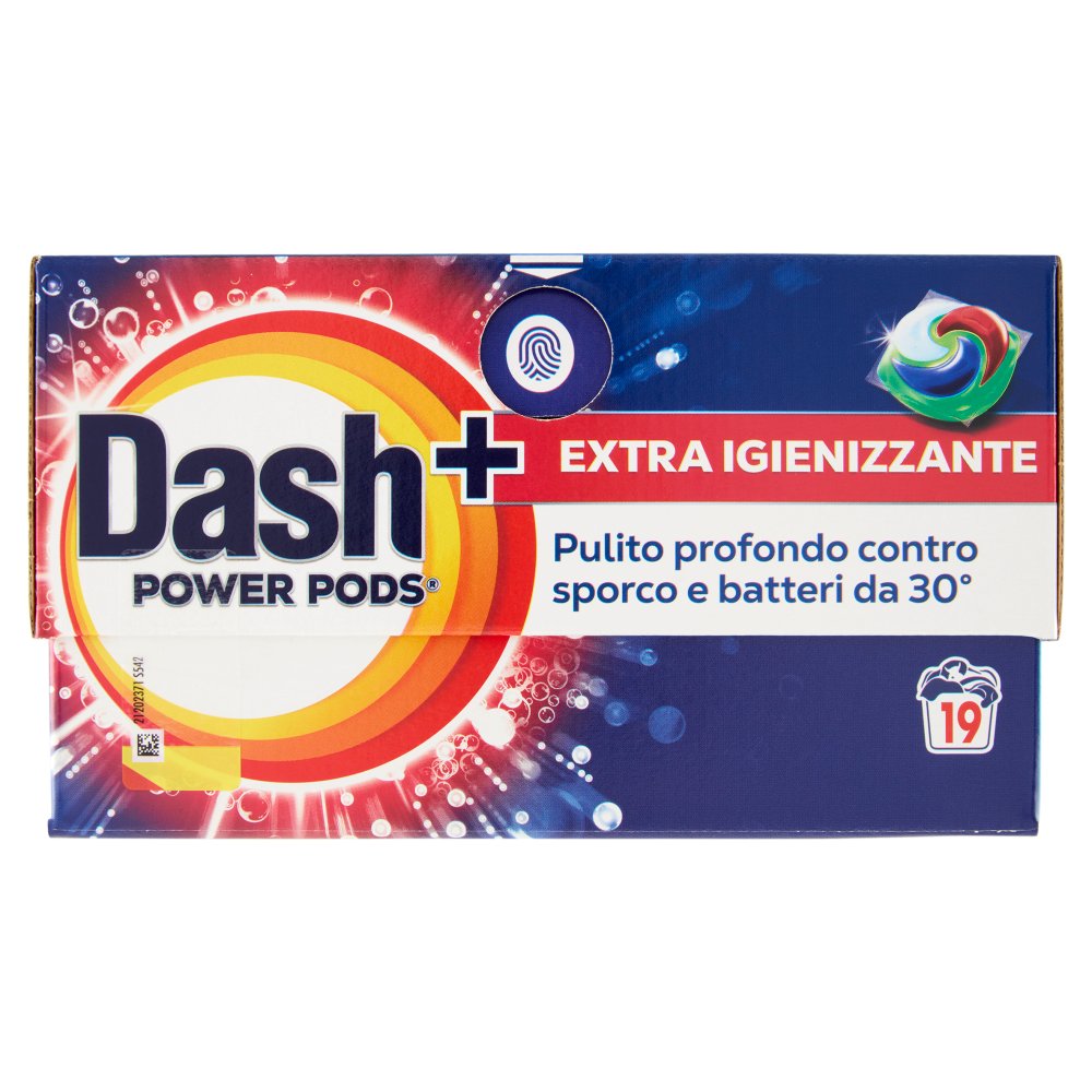 Dash Detersivo Lavatrice Power Pods Extra Igienizzante Regolare 19 Lavaggi
