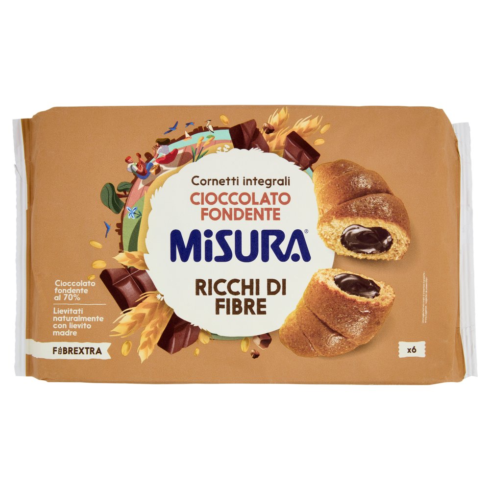 Misura Fibrextra Cornetti al Cioccolato Pz.6 Gr.308
