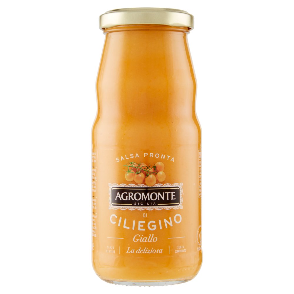 Agromonte Salsa Pronta di Pomodoro Ciliegino Giallo Gr.360