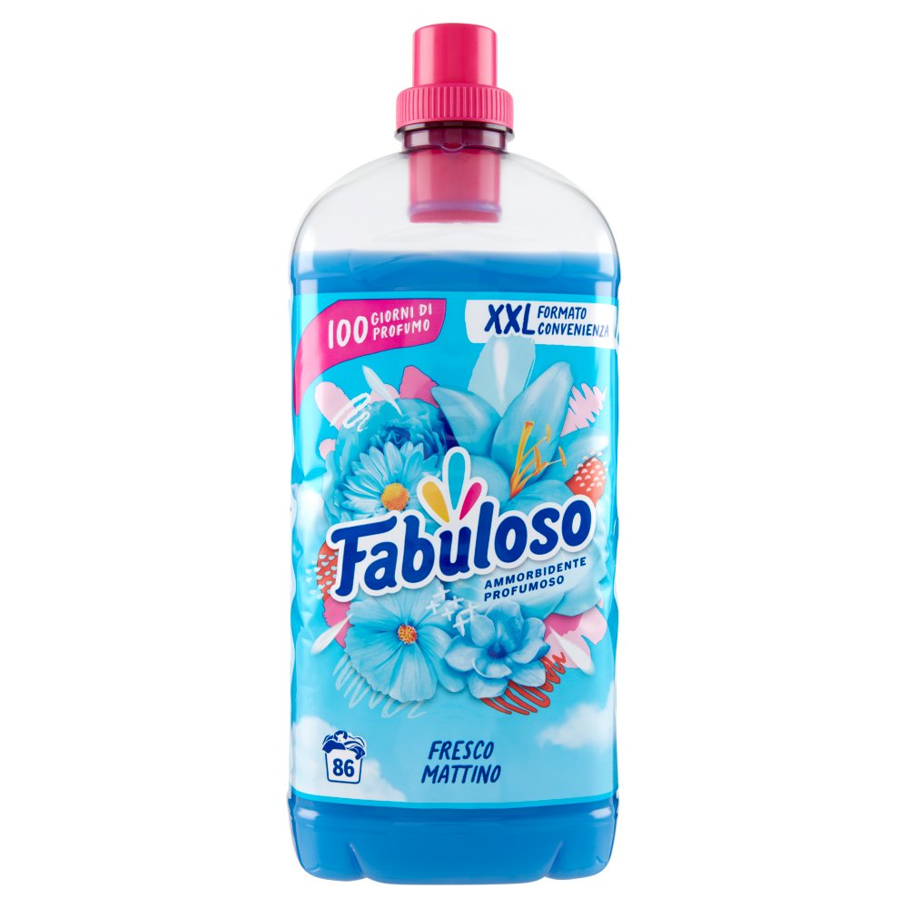 Fabuloso Ammorbidente Concentrato Fresco Mattino 86 Lavaggi Lt.1,9