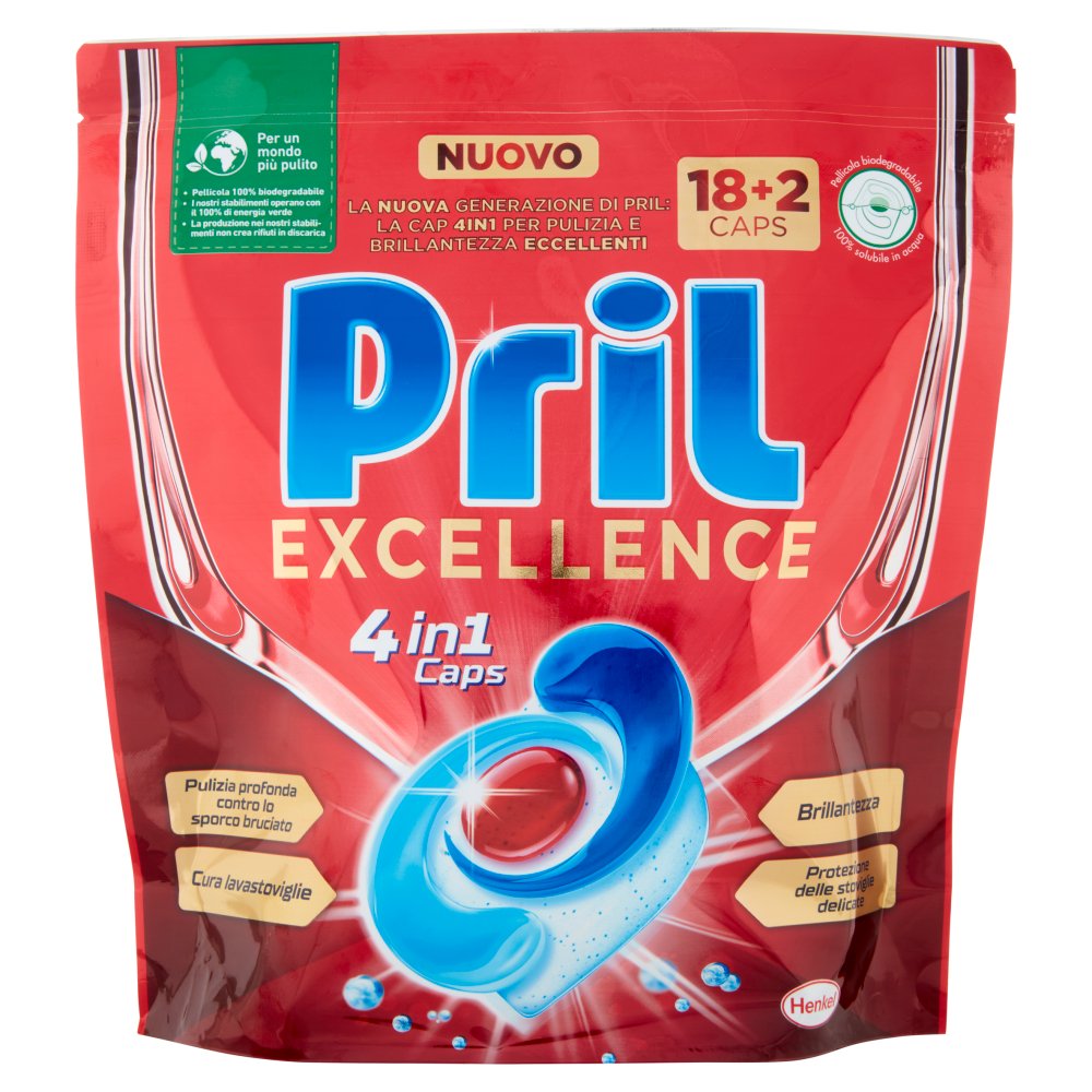 Pril Excellence Caps 4 in 1 Pz.18+2