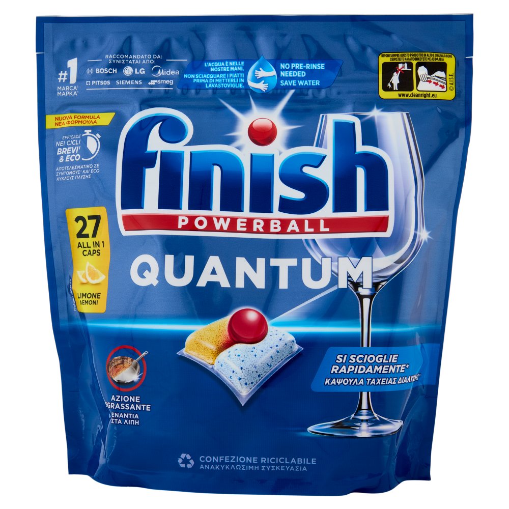 Finish Quantum All in 1 Profumo Limone 27 Tabs