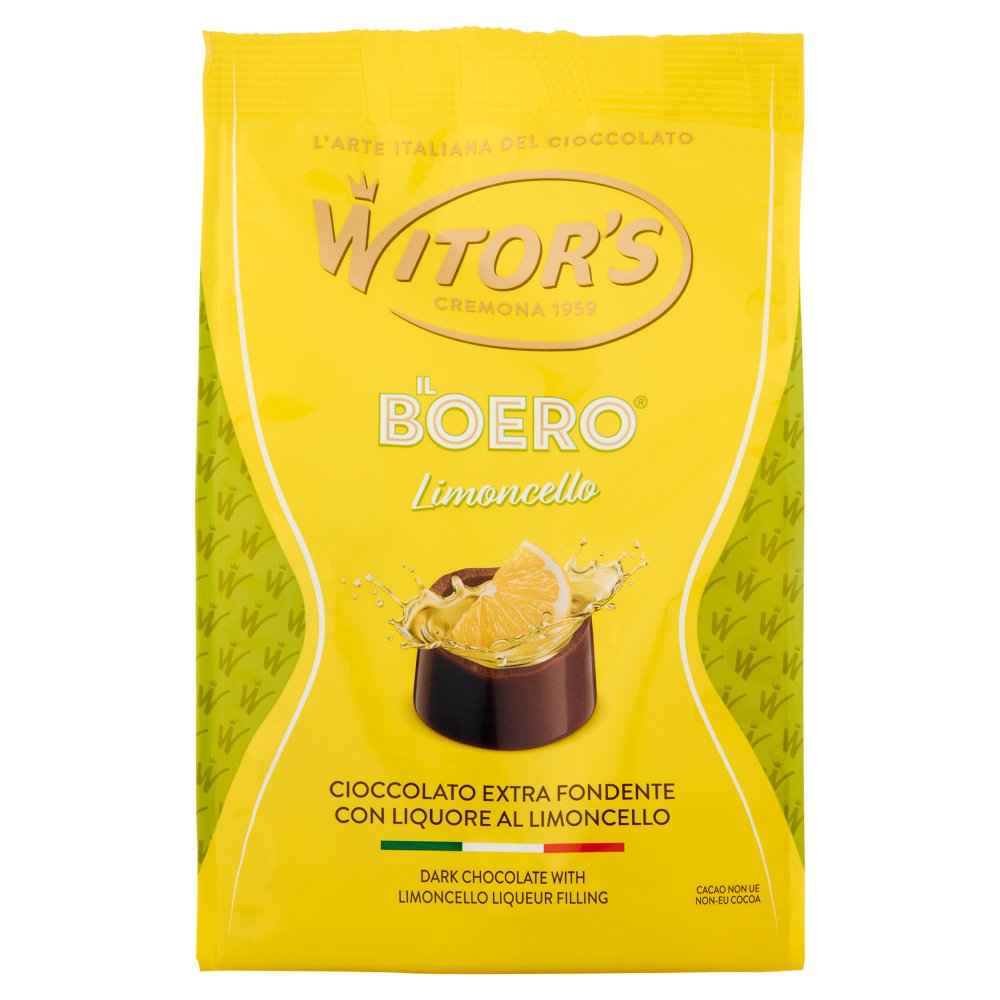 Witor's il Boero Limoncello Cioccolato Extra Fondente con Liquore al Limoncello Gr.200