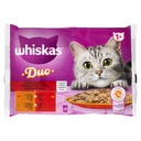 Whiskas Duo Cibo per Gatti in Gelatina Manzo Pollame Agnello e Anatra Pz.4 Gr.85
