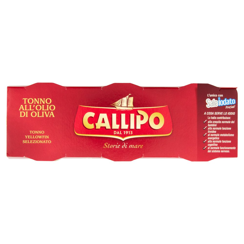 Callipo Tonno all'Olio di Oliva Pz.3 X Gr.70