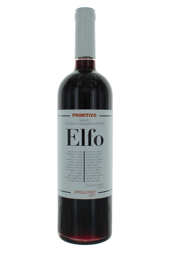 Apollonio Elfo Primitivo Rosso Salento IGT