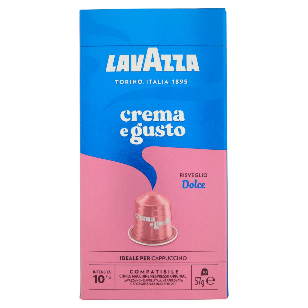 Lavazza Capsule Compatibili Nespresso Original Crema e Gusto Dolce Pz.10 Gr.57