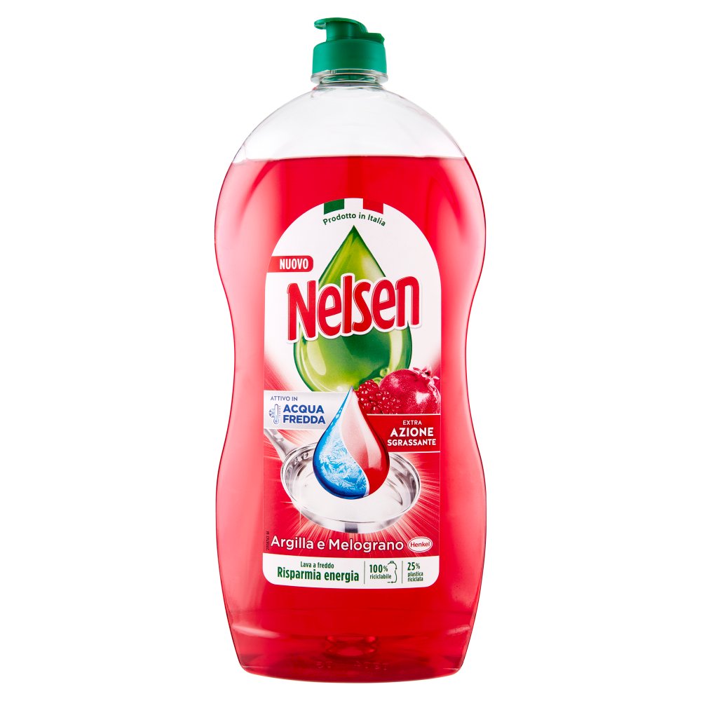 Nelsen Detersivo Liquido per Piatti all'Argilla e Melograno Ml.850