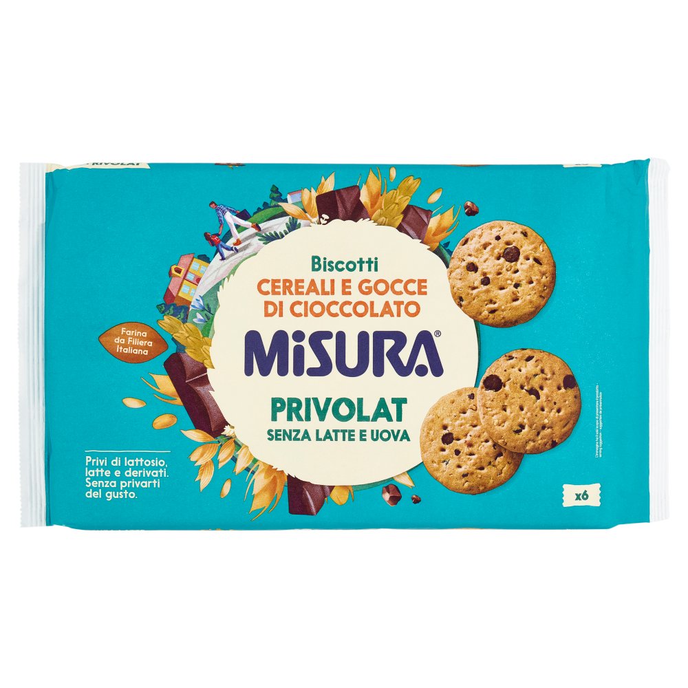 Misura Privolat Biscotti con Cereali e Gocce di Cioccolato Gr.280