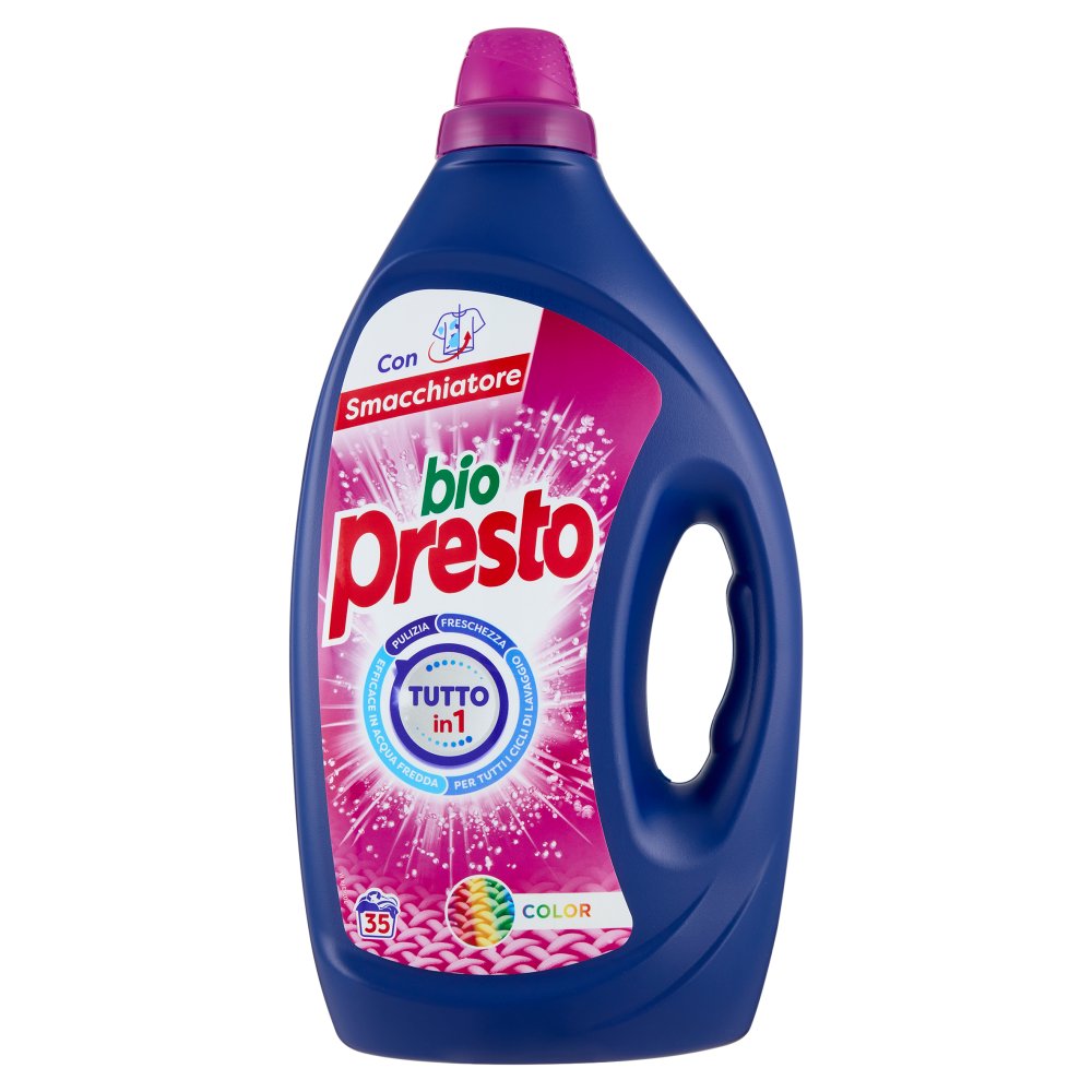 Bio Presto Detersivo Liquido per Lavatrice Color 35 Lavaggi Ml.1.575