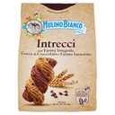 Mulino Bianco Intrecci Biscotti Integrali con Frolla al Cacao e Gocce di Cioccolato Gr.300