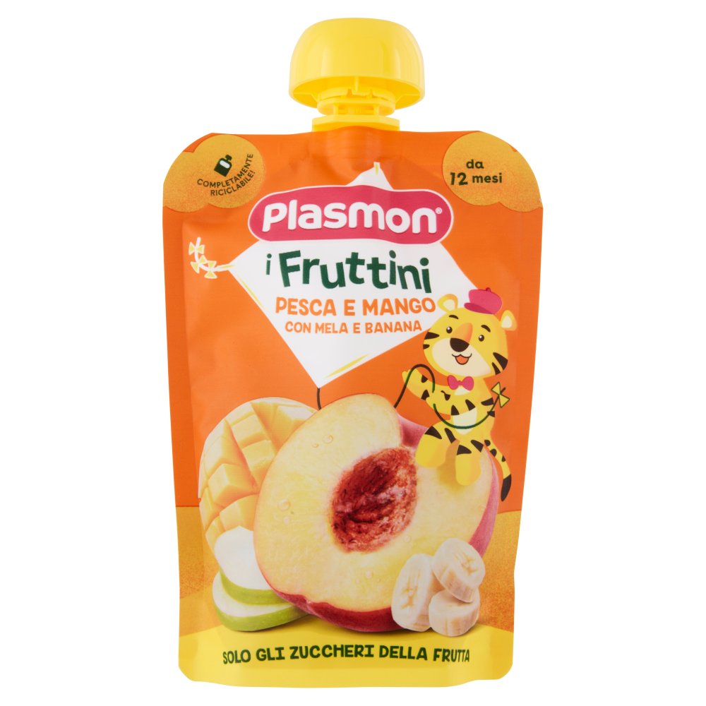 Plasmon i Fruttini Pesca e Mango con Mela e Banana Gr.130