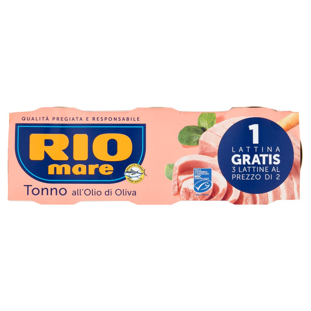 Rio Mare Tonno all'Olio d'Oliva Gr.120 X Pz.2+1