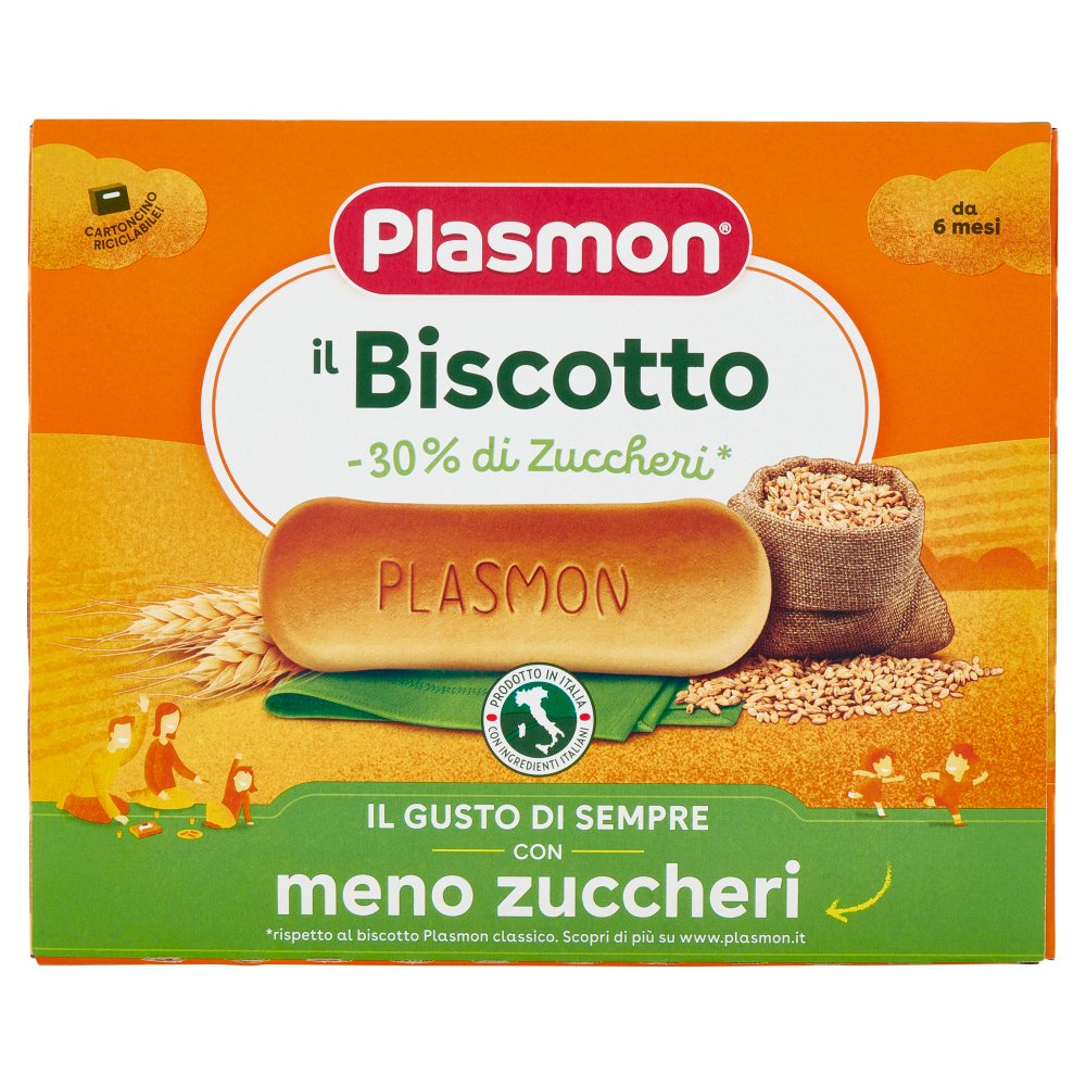 Plasmon Biscotti con il -30% di Zucchero Gr.720