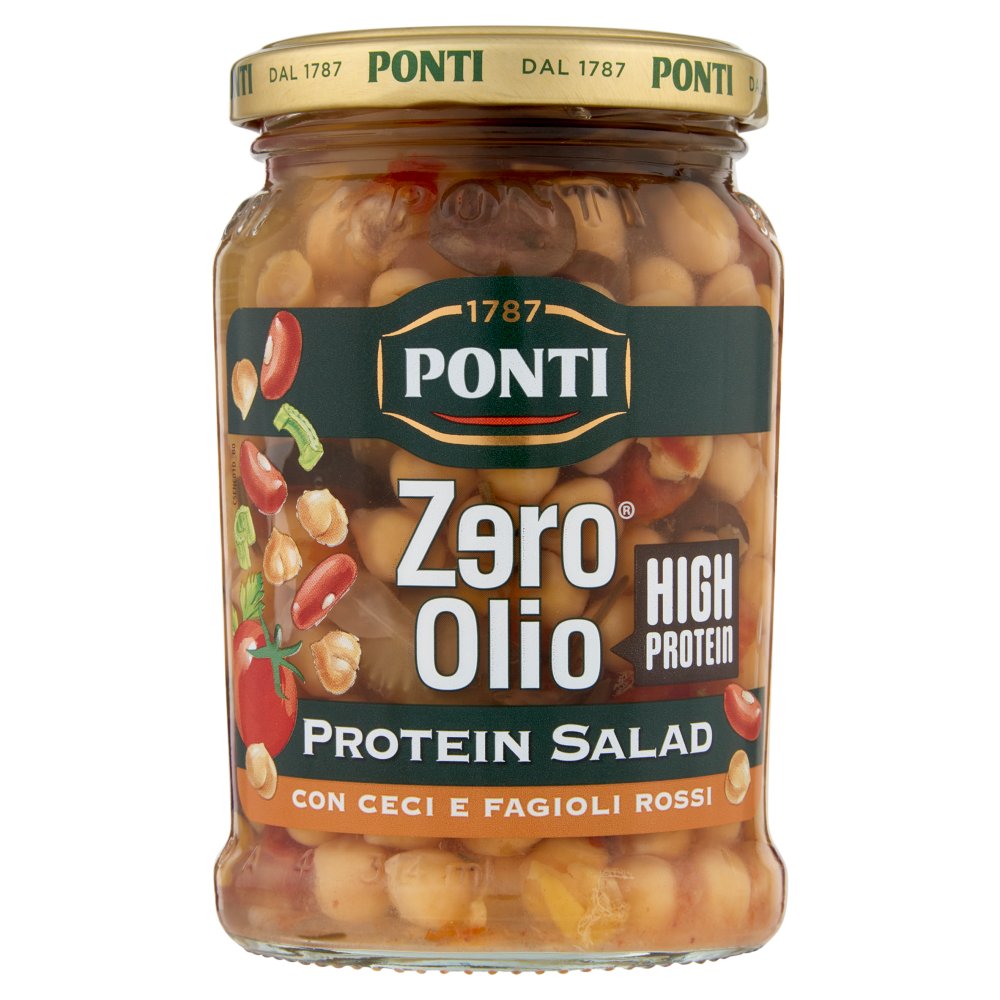 Ponti Zero Olio Protein Salad con Ceci e Fagioli Rossi Gr.285