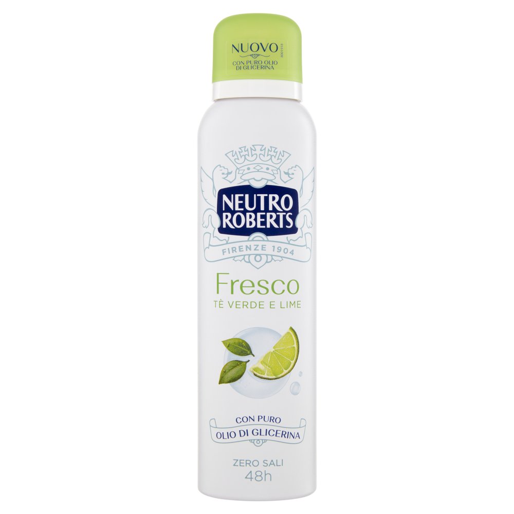 Neutro Roberts Deodorante Spray Fresco Tè Verde e Lime Ml.150