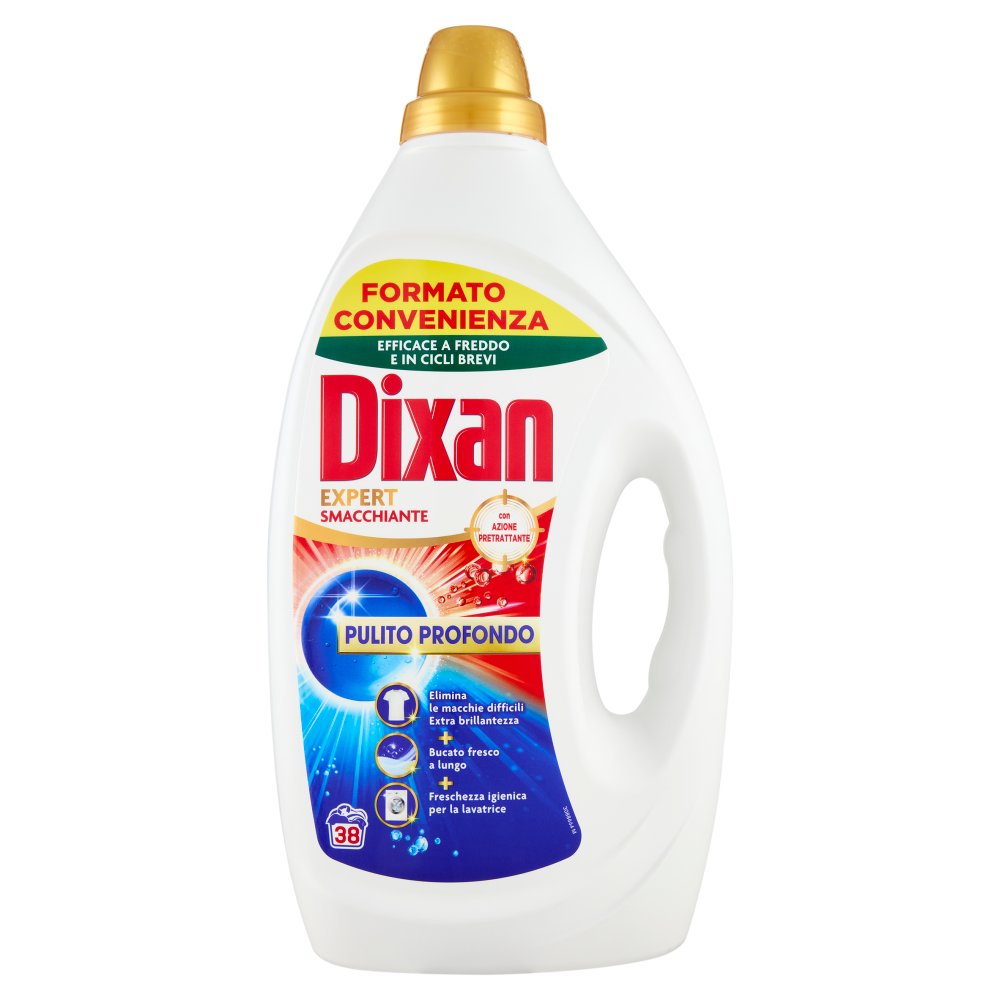 Dixan Liquido Detersivo Lavatrice Expert Smacchiante 38 Lavaggi Ml.1710
