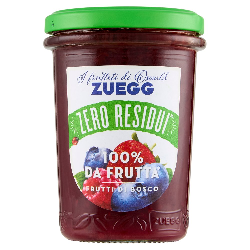 Zuegg Confettura di Frutti di Bosco Italiani I frutteti di Oswald Zero Residui Gr.230