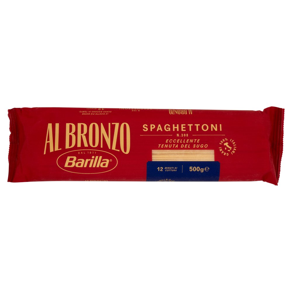 Barilla Pasta Al Bronzo Spaghettoni N°308 Gr.500