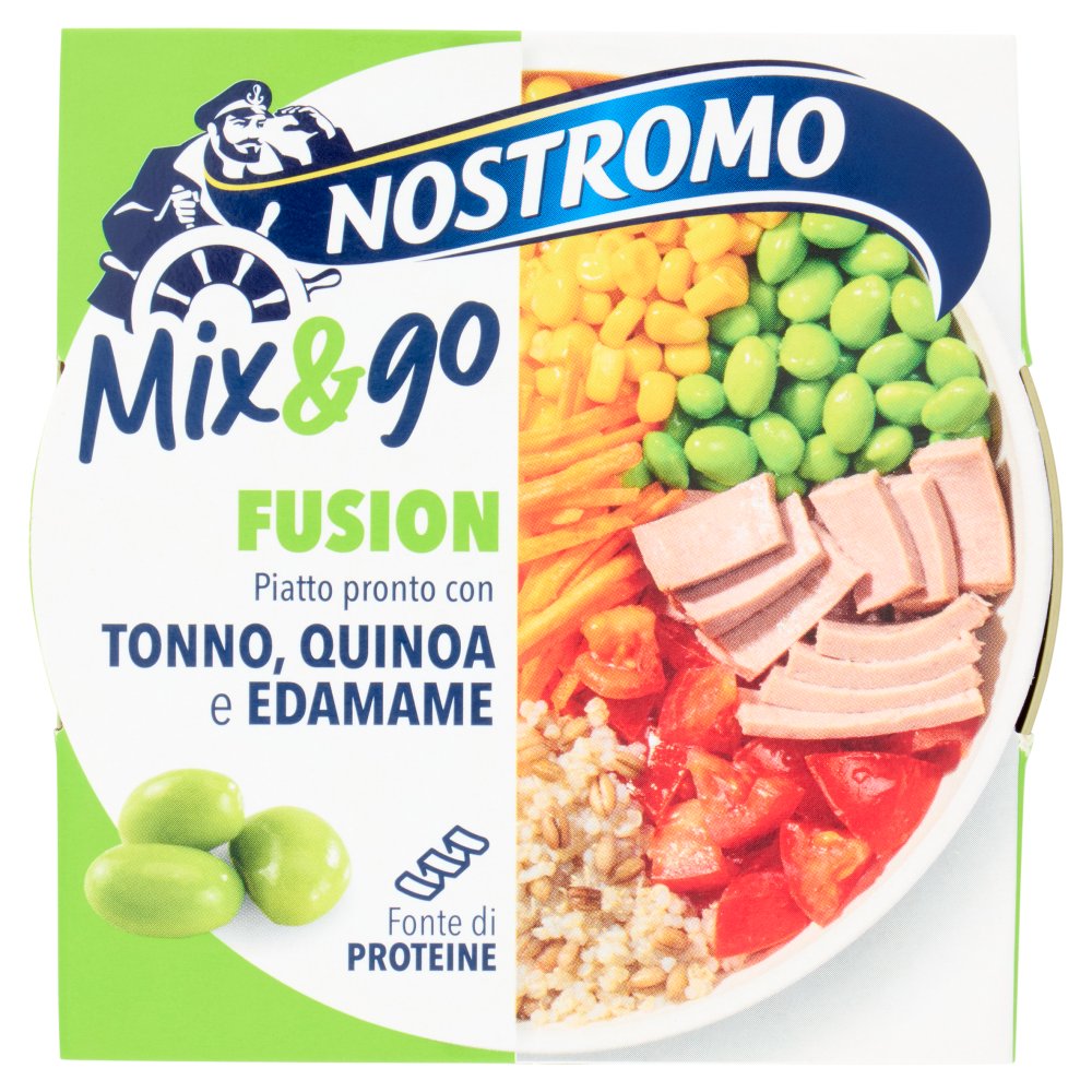 Nostromo Mix&go Fusion Piatto Pronto con Tonno, Quinoa e Edamame Gr.190