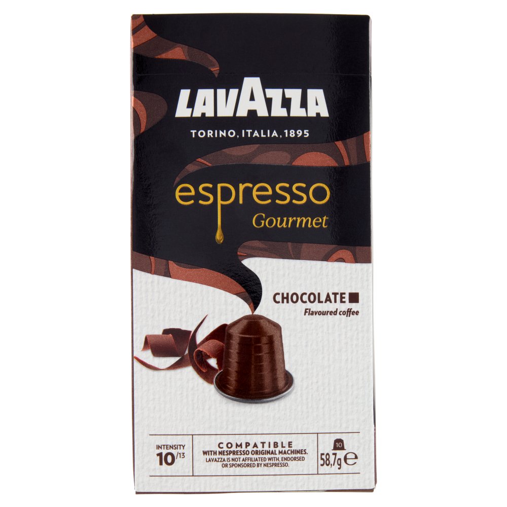 Lavazza Capsule Compatibli Nespresso Original Espresso Gourmet Chocolate Pz.10 Gr.58,7